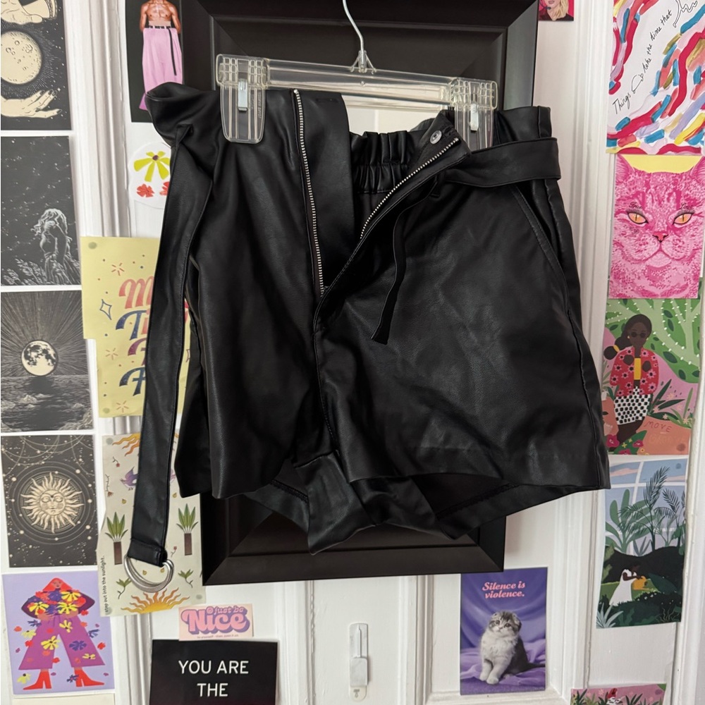 H&M Black High Waist Shorts